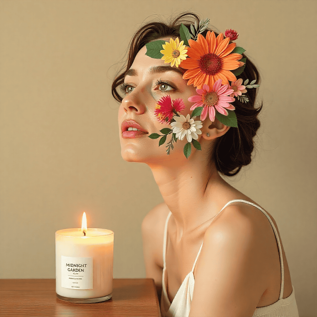 Midnight Garden aromatherapy candle by Bespokeiohandmad