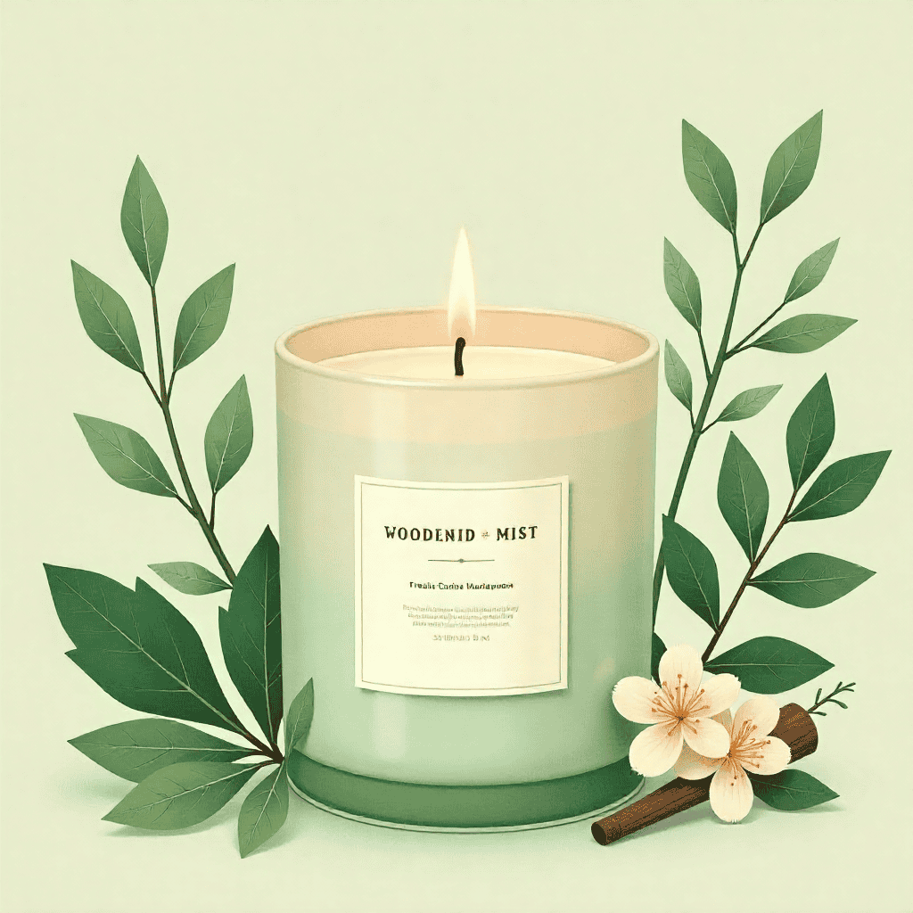 Woodland Mist aromatherapy candle by Bespokeiohandmad